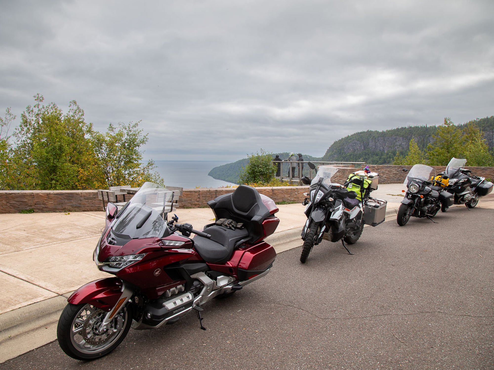Ride Lake Superior - overlook-motorcycles